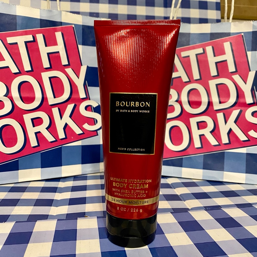 Bourbon Body Cream Bath & Body Works Mens Collection Ultimate Hydration NEW